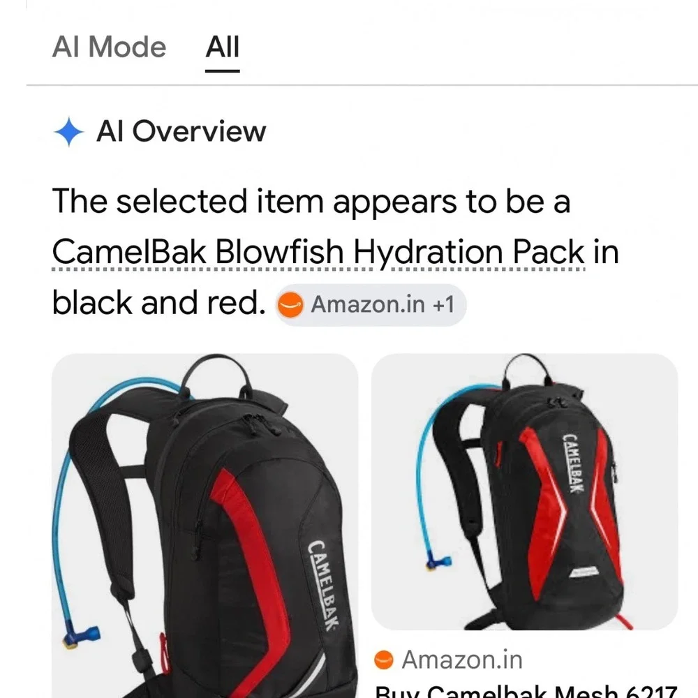 CamelBak Blowfish Hydration Pack Backpack Black Red Expandable Hiking Cycling